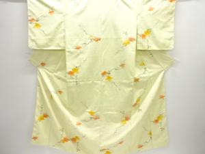 未使用品　枝花模様小紋着物